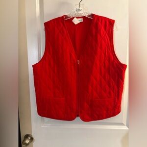 Red Quilted Vest by Quantum Sport Sz L